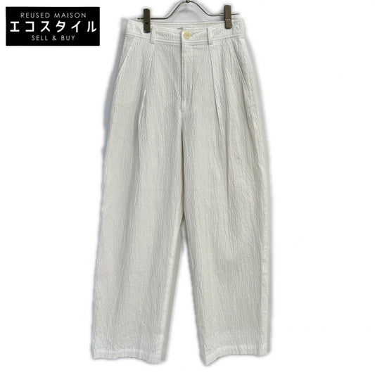 steven alan スティーブンアラン ホワイト RIPLE COTTON TUCK TROUSERS ボトムス