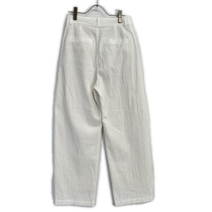 steven alan スティーブンアラン ホワイト RIPLE COTTON TUCK TROUSERS ボトムス
