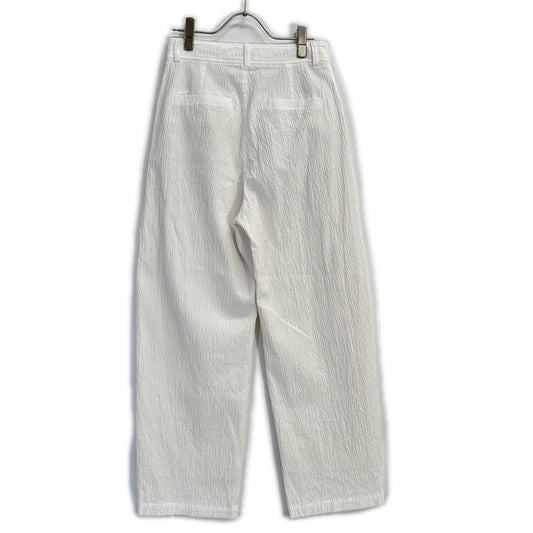 steven alan スティーブンアラン ホワイト RIPLE COTTON TUCK TROUSERS ボトムス
