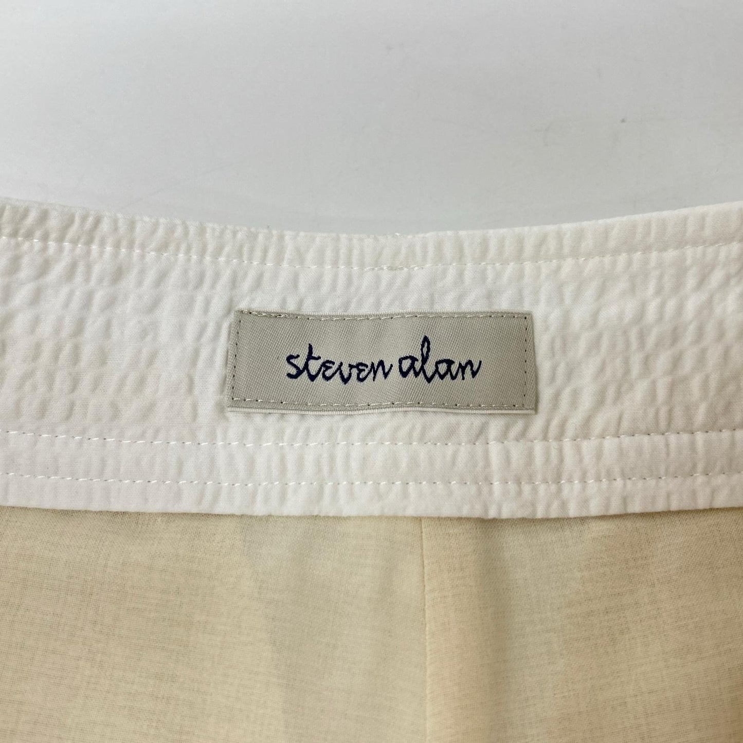 steven alan スティーブンアラン ホワイト RIPLE COTTON TUCK TROUSERS ボトムス