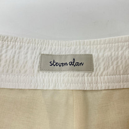 steven alan スティーブンアラン ホワイト RIPLE COTTON TUCK TROUSERS ボトムス