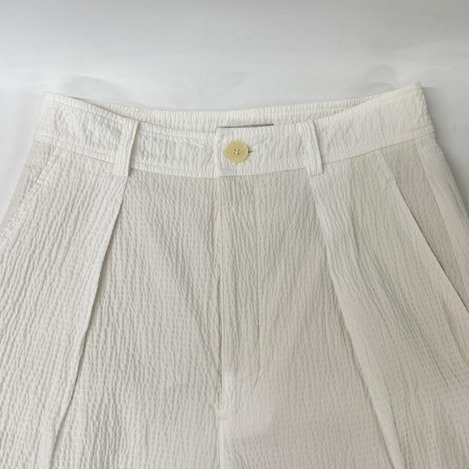 steven alan スティーブンアラン ホワイト RIPLE COTTON TUCK TROUSERS ボトムス