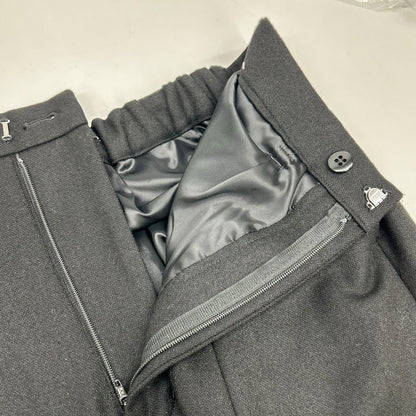 DENHAM デンハム ブラック レーヨンウール スカルプター フレアパンツ ボトムス