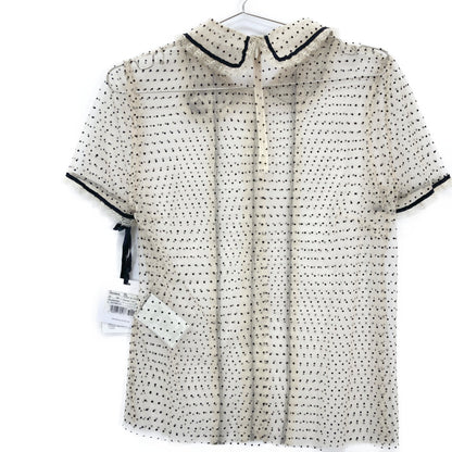 RED VALENTINO レッドヴァレンチノ UR3AE00W57N レース ドット 半袖ブラウス トップス