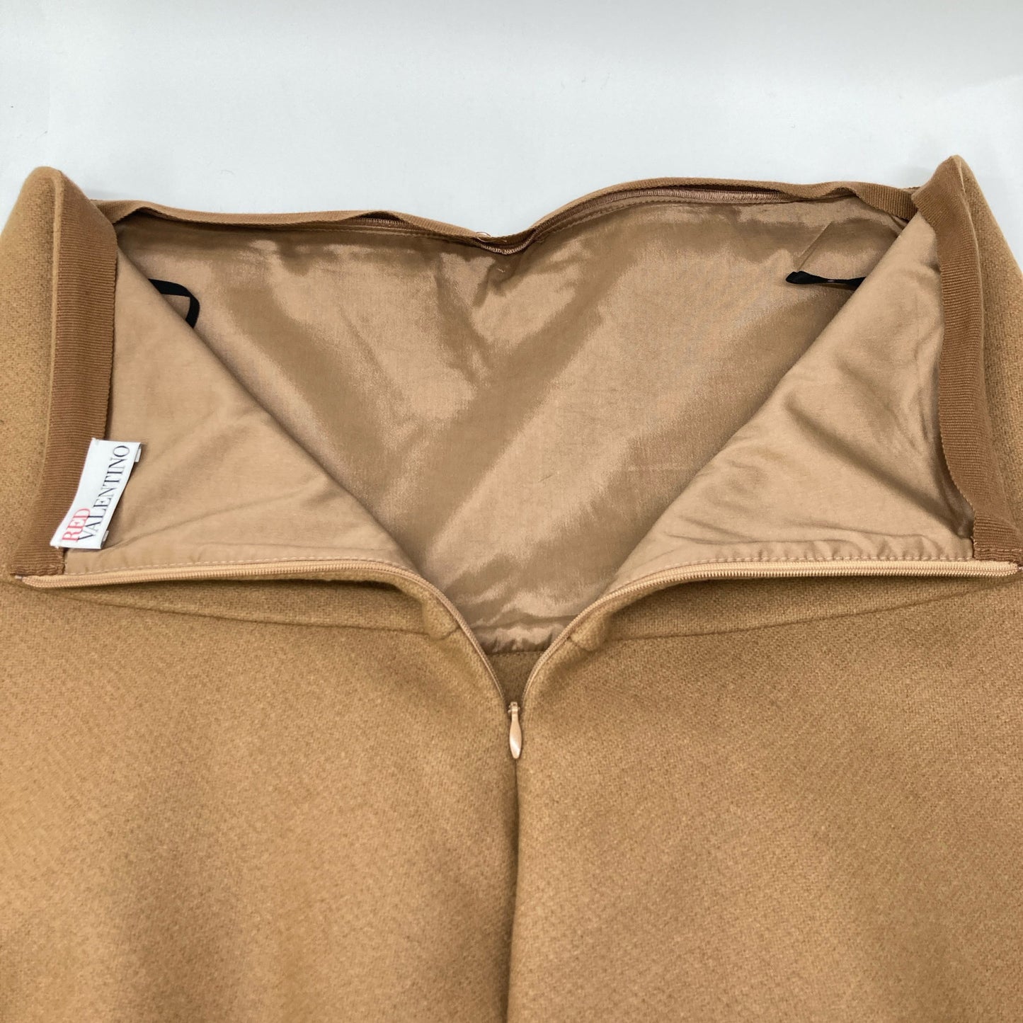 RED VALENTINO Red Valentino SR0RAC70497 Brown Wool/Cashmere Blend Flare Skirt Skirt 42 Women's