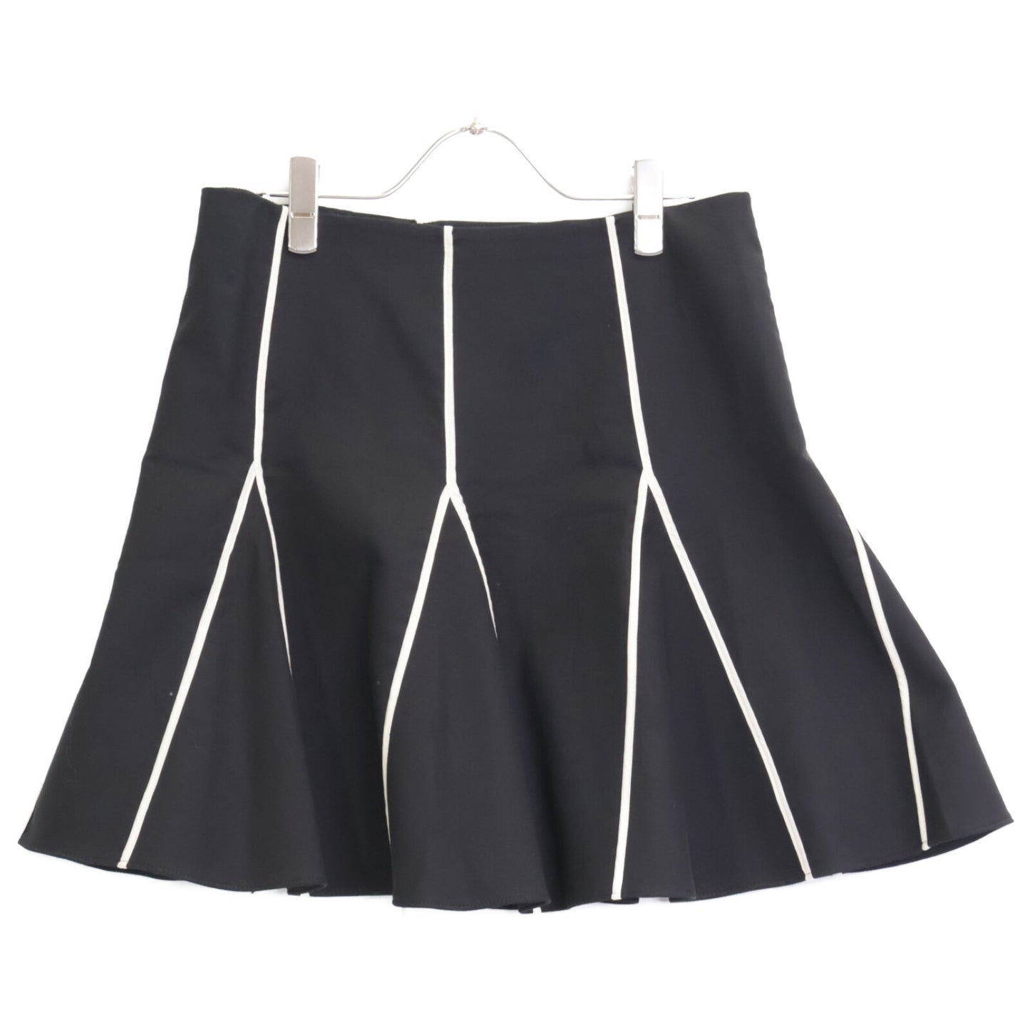 RED VALENTINO TR3RAD103M7 Black x White Knee-length Skirt Skirt 42 Women's