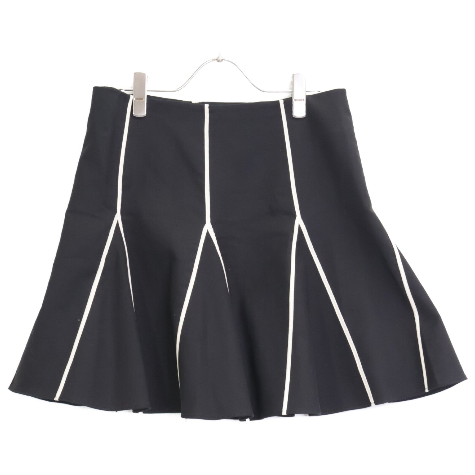RED VALENTINO TR3RAD103M7 Black x White Knee-length Skirt Skirt 42 Women's