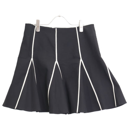 RED VALENTINO TR3RAD103M7 Black x White Knee-length Skirt Skirt 42 Women's