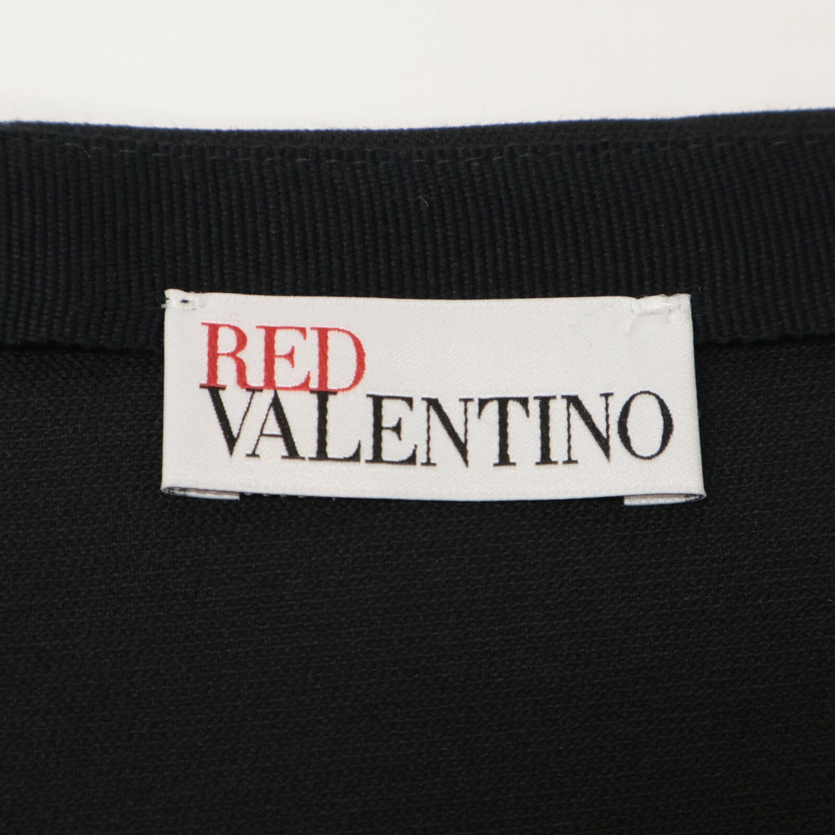 RED VALENTINO TR3RAD103M7 black×white knee-length skirt