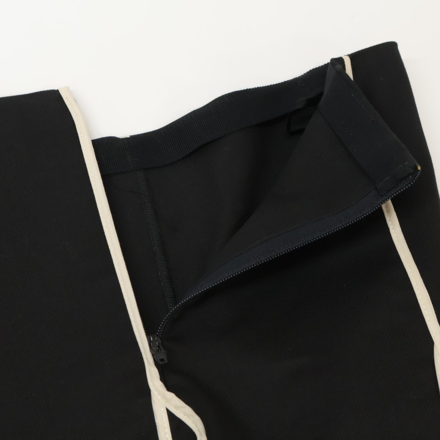 RED VALENTINO TR3RAD103M7 Black x White Knee-length Skirt Skirt 42 Women's