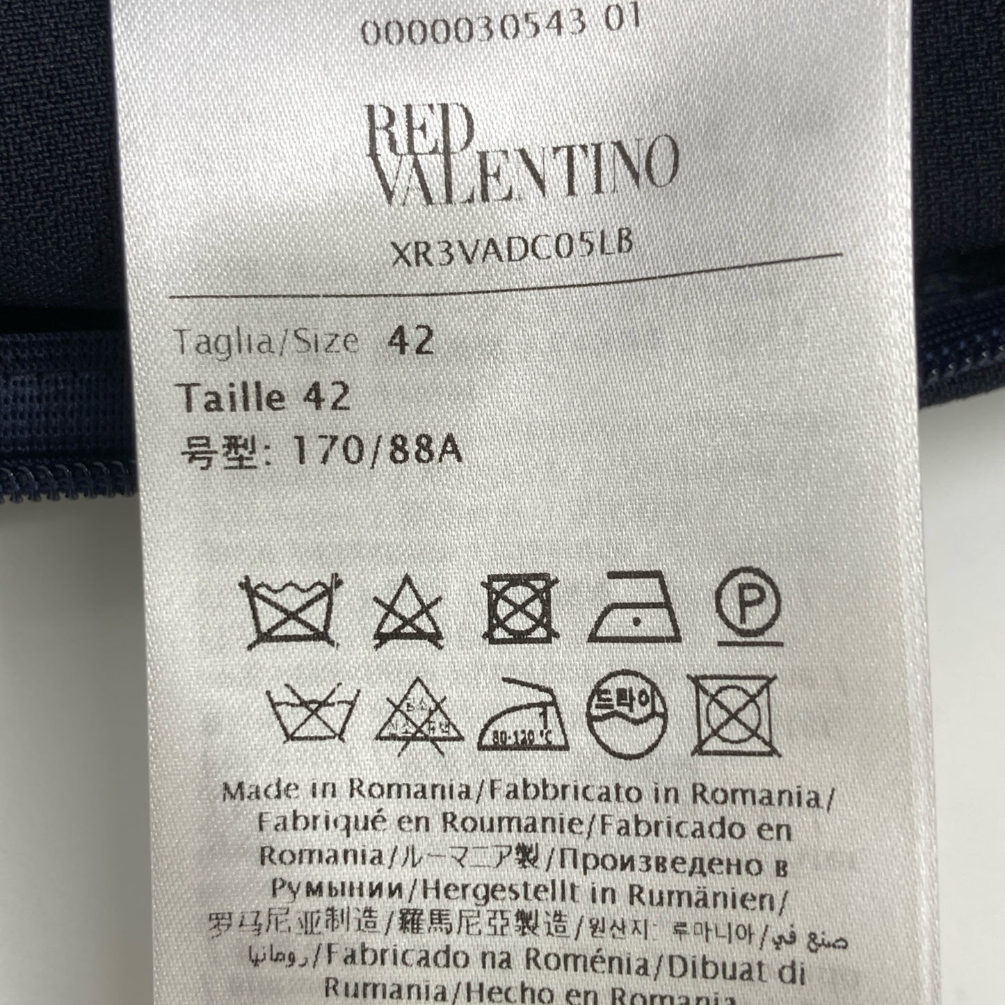 RED VALENTINO 华伦天奴 XR3VADC05LB 海军蓝金色纽扣Cady连衣裙