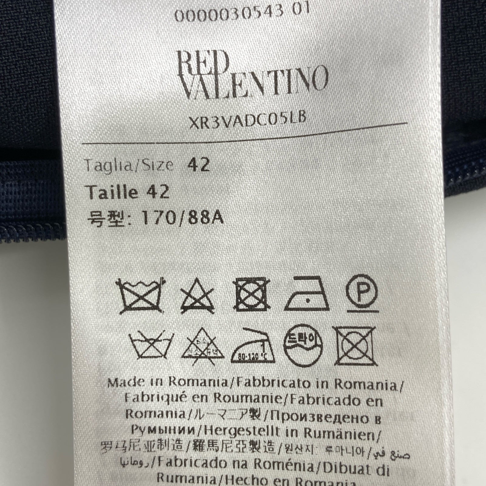 RED VALENTINO 华伦天奴 XR3VADC05LB 海军蓝金色纽扣Cady连衣裙