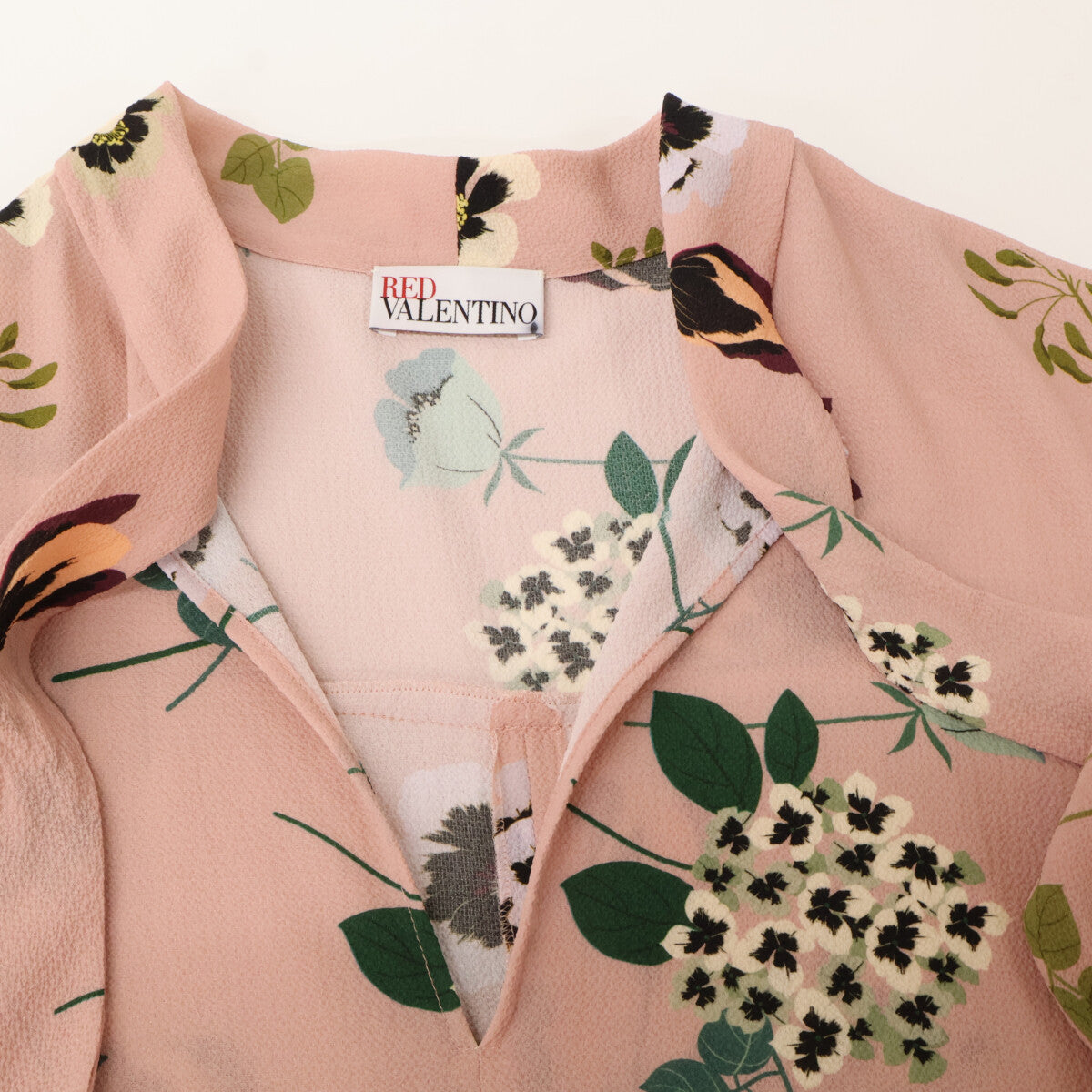 RED VALENTINO SR0VAH404HU Pink Floral Blouse Top