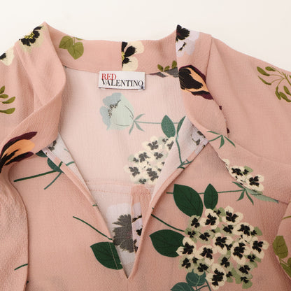 RED VALENTINO SR0VAH404HU Pink Floral Blouse Top