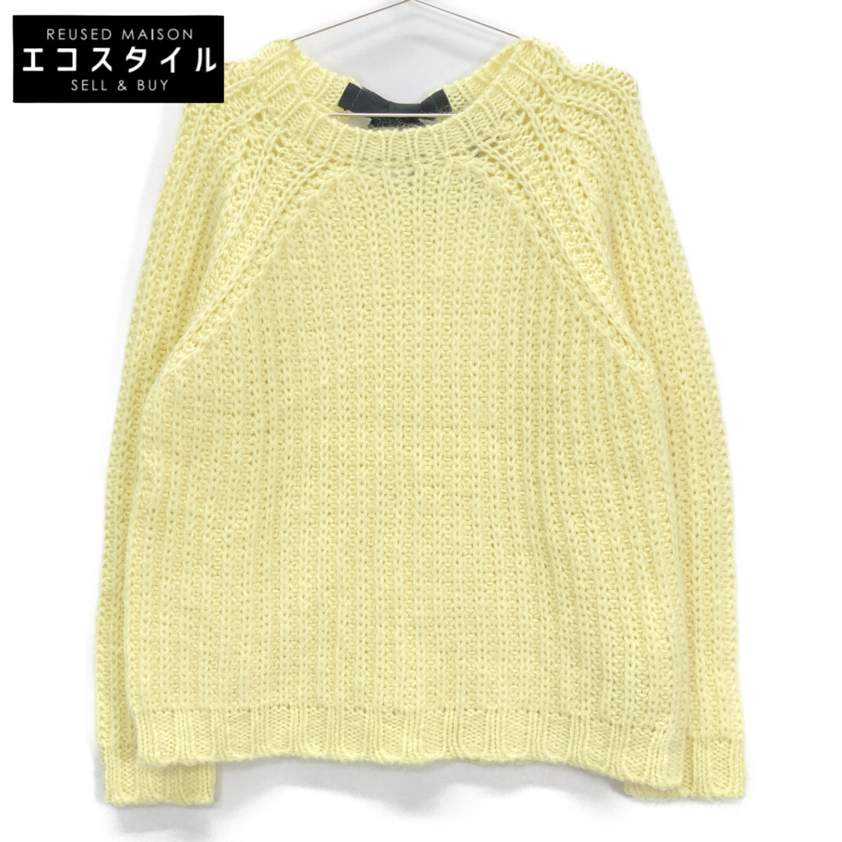 RED VALENTINO 红色华伦天奴 XR3KC12G 黄色 马海毛 绞花针织 上衣 S 女士