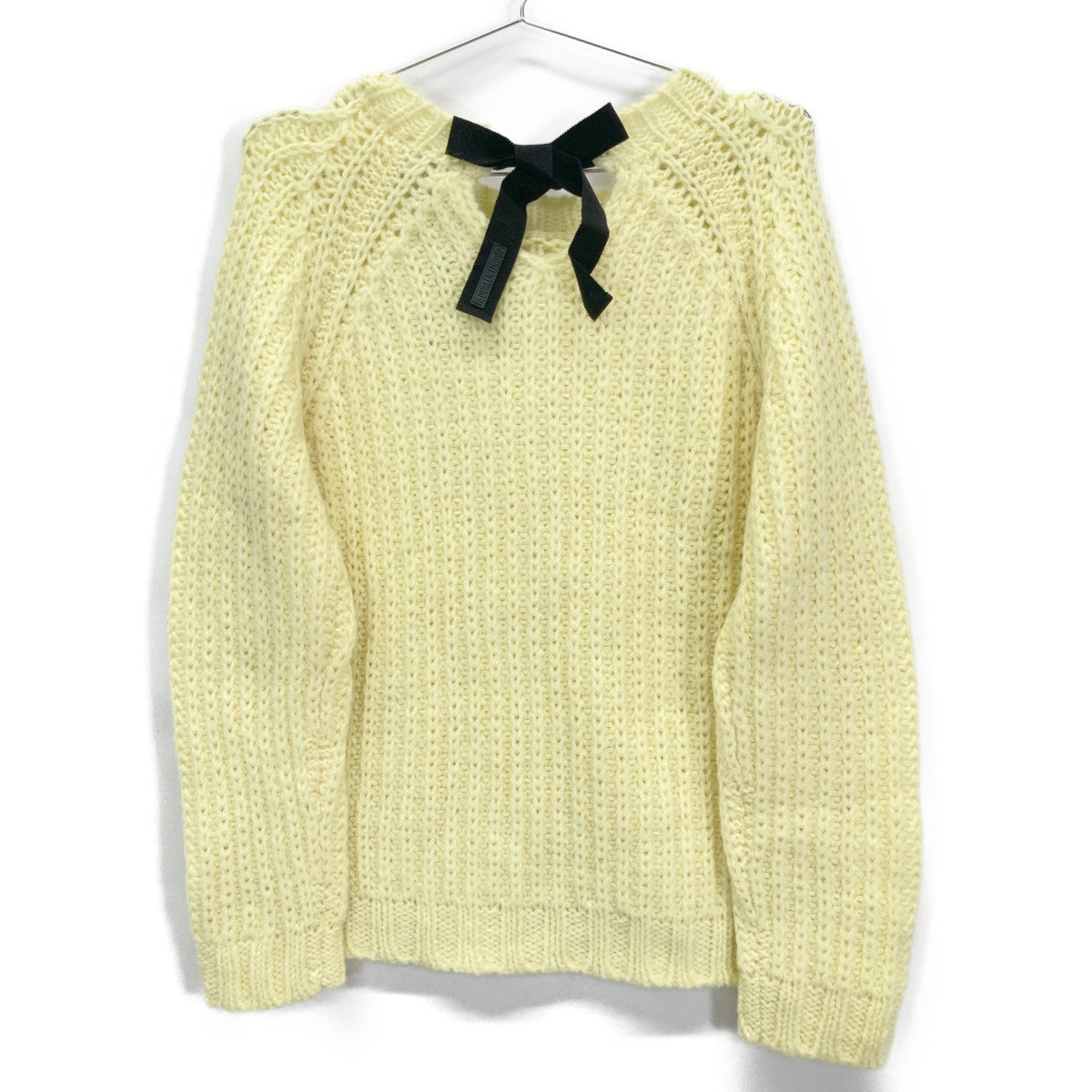 RED VALENTINO 红色华伦天奴 XR3KC12G 黄色 马海毛 绞花针织 上衣 S 女士