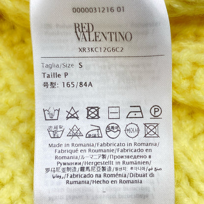 RED VALENTINO 红色华伦天奴 XR3KC12G 黄色 马海毛 绞花针织 上衣 S 女士