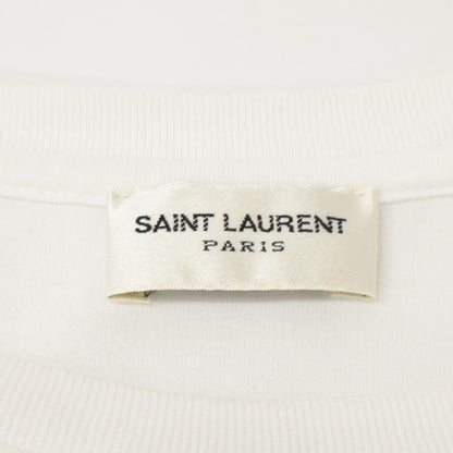 SAINT LAURENT PARIS サンローランパリ 17年 464572 ホワイト コットン ロゴ Tシャツ トップス