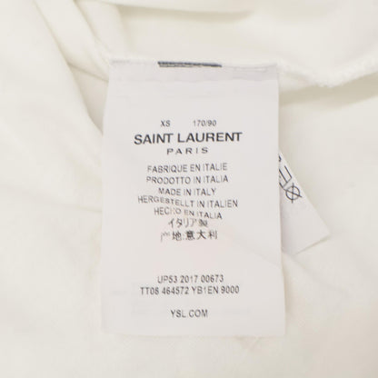 SAINT LAURENT PARIS サンローランパリ 17年 464572 ホワイト コットン ロゴ Tシャツ トップス