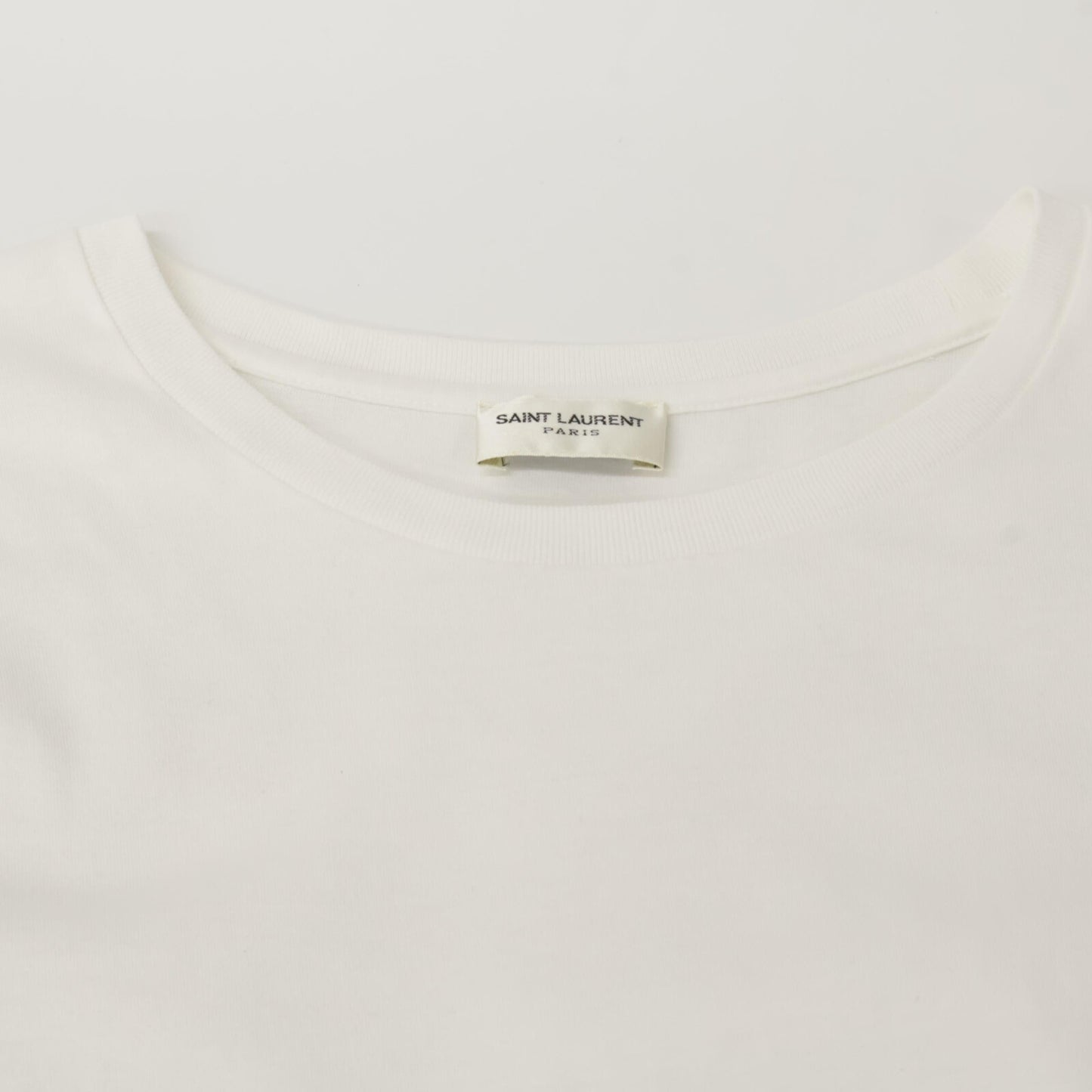 SAINT LAURENT PARIS サンローランパリ 17年 464572 ホワイト コットン ロゴ Tシャツ トップス
