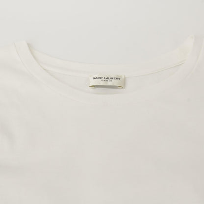 SAINT LAURENT PARIS サンローランパリ 17年 464572 ホワイト コットン ロゴ Tシャツ トップス