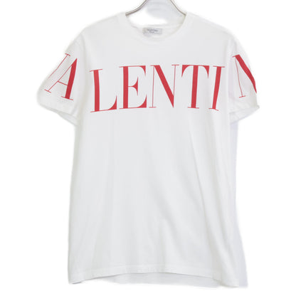 VALENTINO ヴァレンティノ 19年 SV3MG03B5FN ホワイト×レッド ロゴ Tシャツ トップス