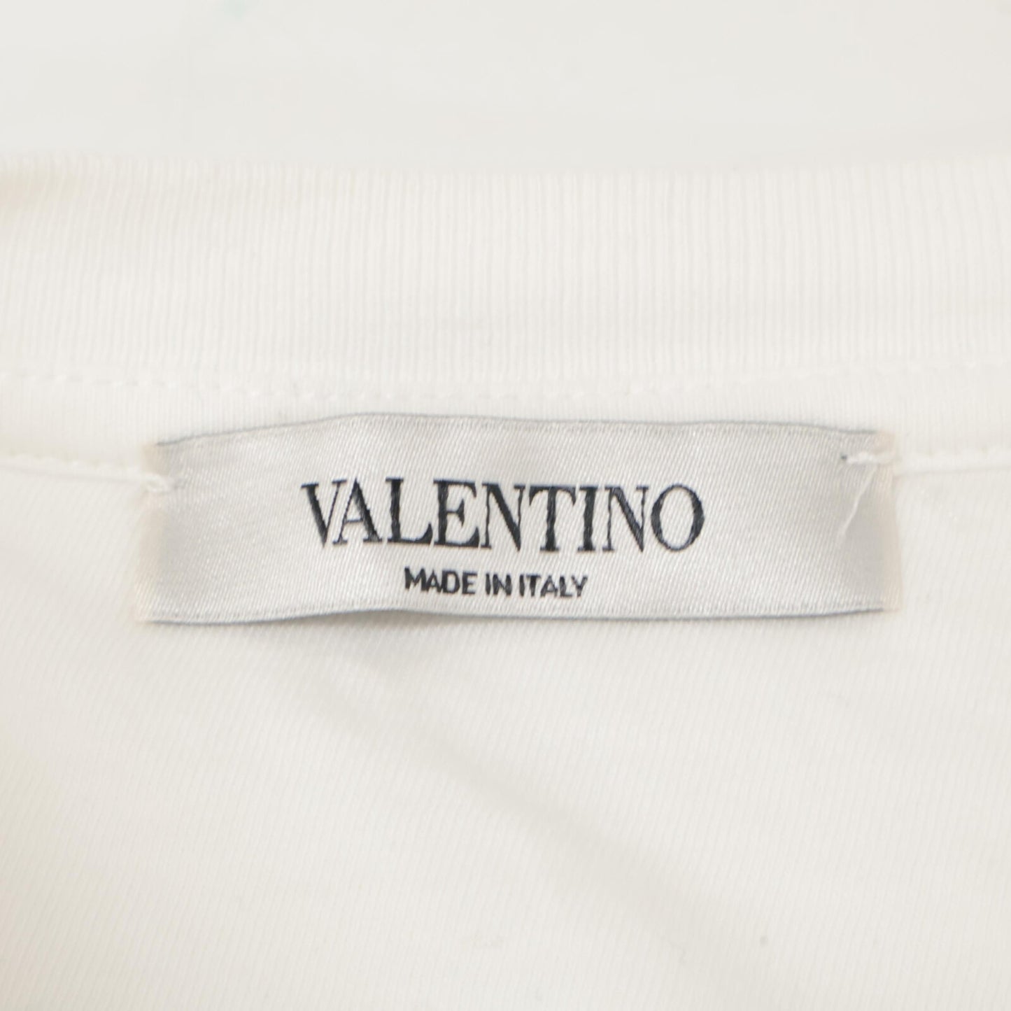 VALENTINO ヴァレンティノ 19年 SV3MG03B5FN ホワイト×レッド ロゴ Tシャツ トップス