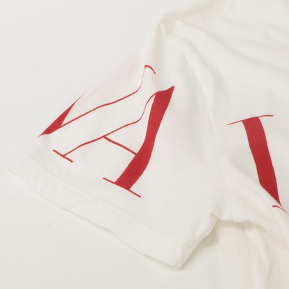VALENTINO ヴァレンティノ 19年 SV3MG03B5FN ホワイト×レッド ロゴ Tシャツ トップス