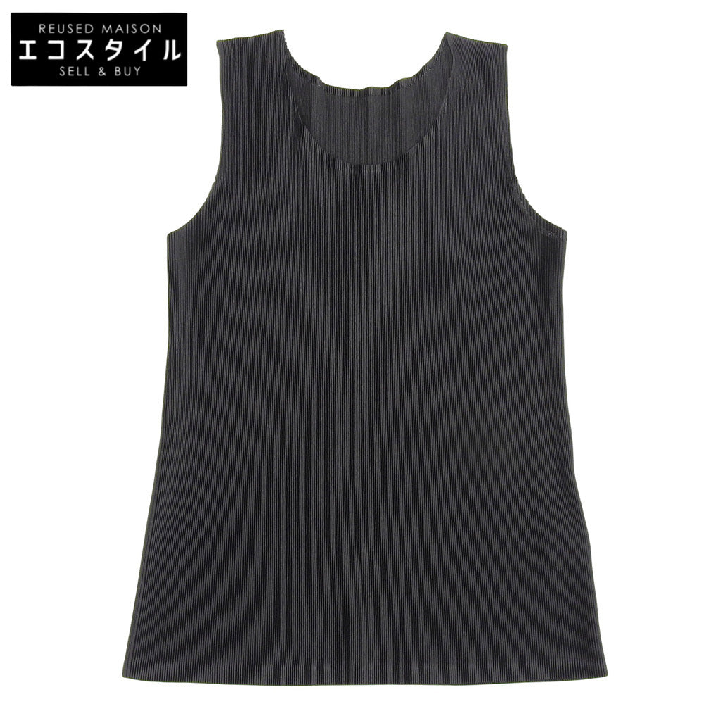 PLEATS PLEASE Pleated Tank Top Top Women's Black 03 PP55FK101 Top