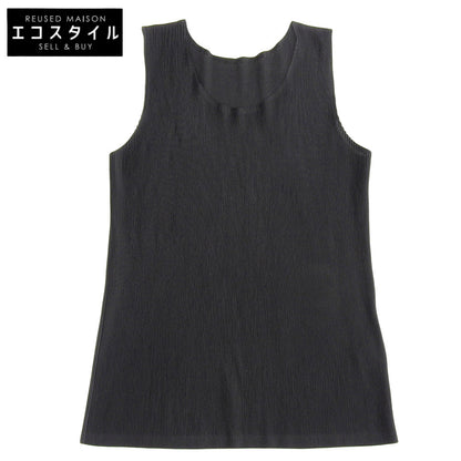 PLEATS PLEASE Pleated Tank Top Top Women's Black 03 PP55FK101 Top