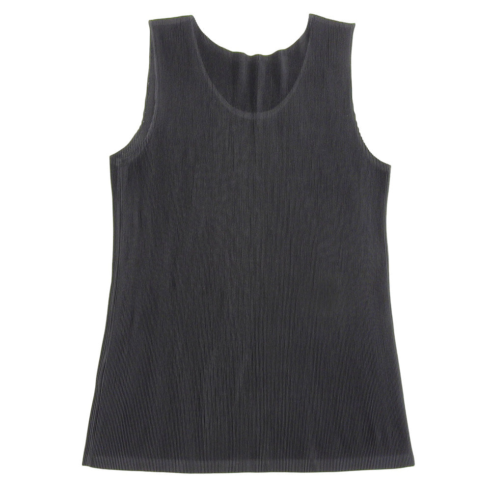 PLEATS PLEASE Pleated Tank Top Top Women's Black 03 PP55FK101 Top