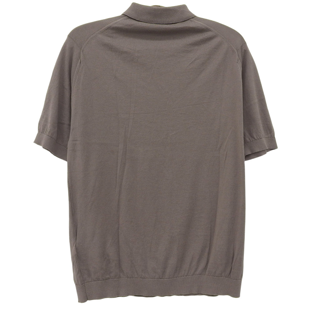 JOHN SMEDLEY ジョンスメドレー 美品 シーアイランド コットン ニット ポロシャツ トップス メンズ ブラウン系 L トップス