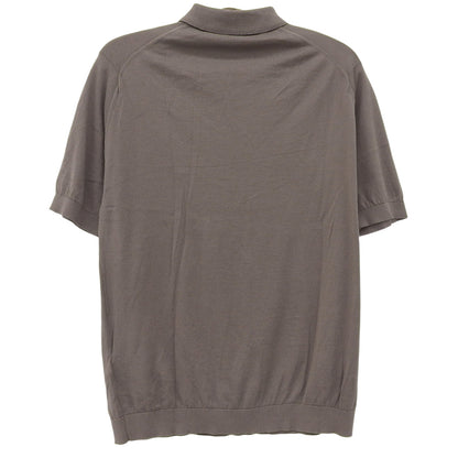 JOHN SMEDLEY ジョンスメドレー 美品 シーアイランド コットン ニット ポロシャツ トップス メンズ ブラウン系 L トップス