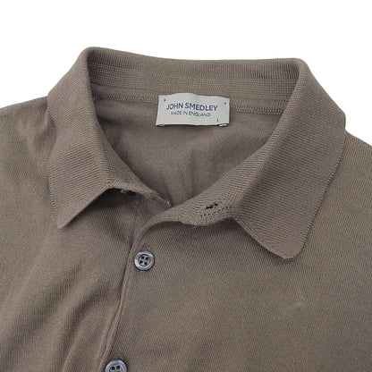 JOHN SMEDLEY ジョンスメドレー 美品 シーアイランド コットン ニット ポロシャツ トップス メンズ ブラウン系 L トップス