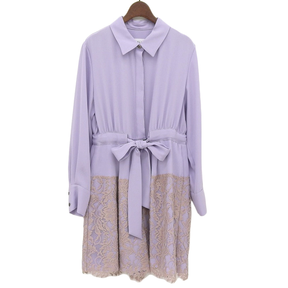 ADELLY Excellent Condition Triacetate Shirt-Style All-in-One Light Purple ADL10-391 Dress - Women's