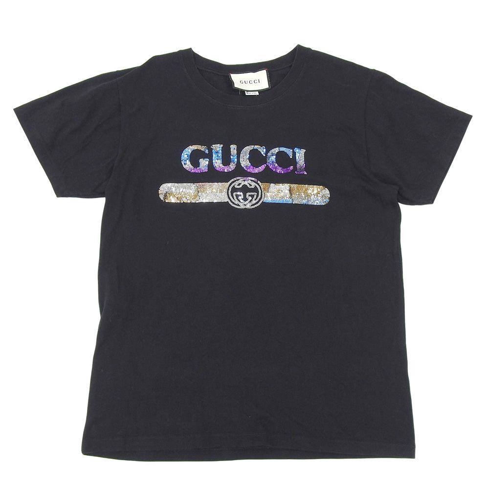 GUCCI Logo Short-Sleeved T-Shirt Top Men's Black S 492347 Tops