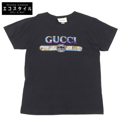 GUCCI Logo Short-Sleeved T-Shirt Top Men's Black S 492347 Tops