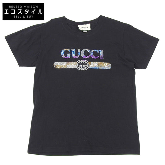 GUCCI Logo Short-Sleeved T-Shirt Top Men's Black S 492347 Tops