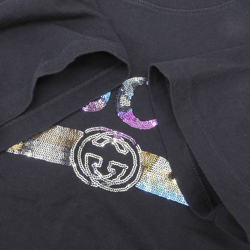GUCCI Logo Short-Sleeved T-Shirt Top Men's Black S 492347 Tops