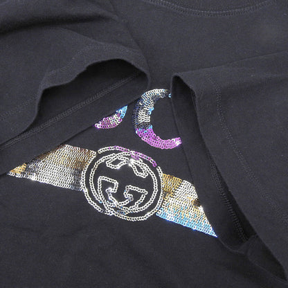 GUCCI Logo Short-Sleeved T-Shirt Top Men's Black S 492347 Tops