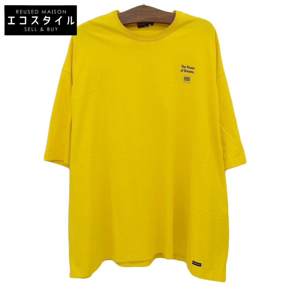 BALENCIAGA 巴黎世家 Logo T恤 上衣 男款 黄色 XS 508167 上衣