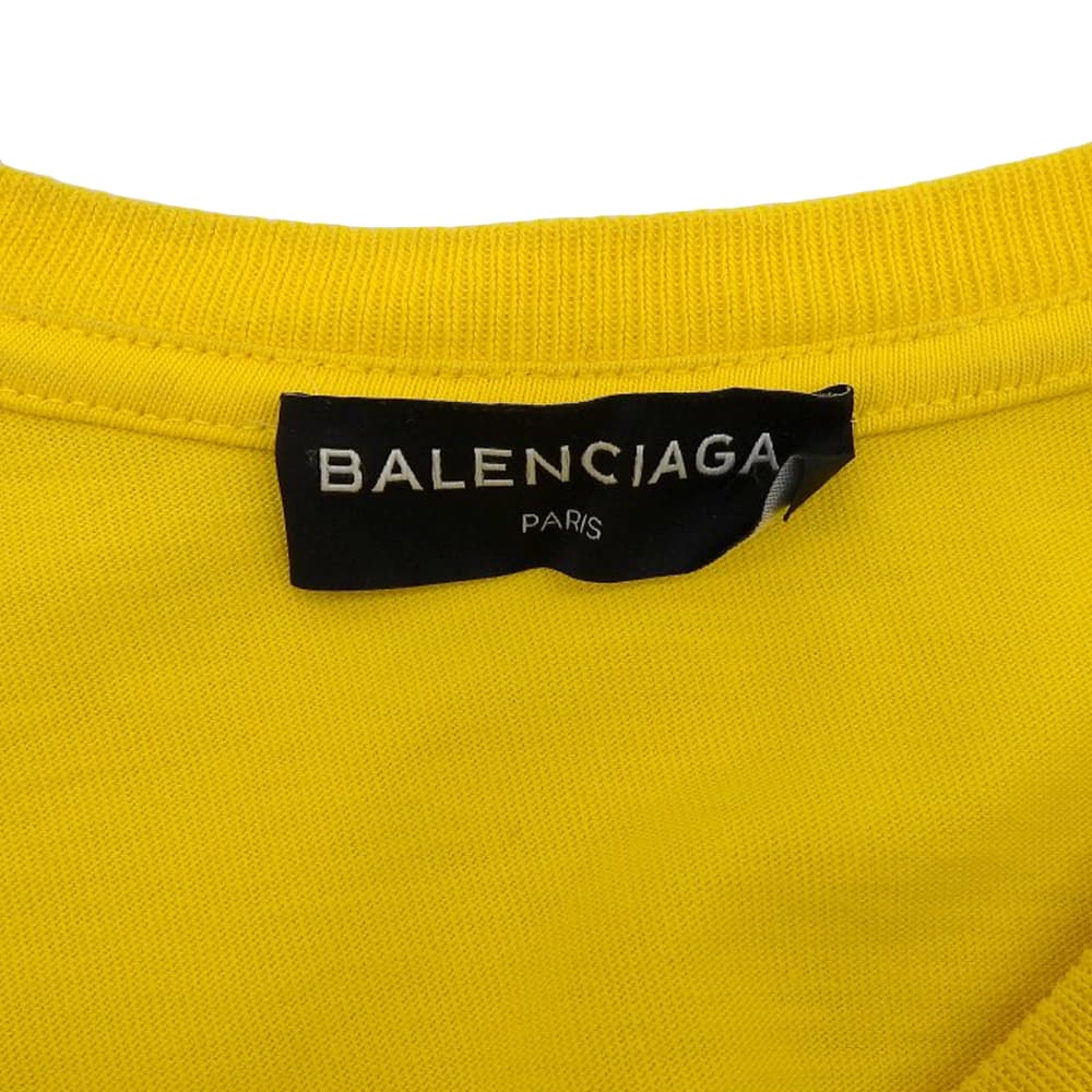 BALENCIAGA バレンシアガ ロゴ Tシャツ トップス メンズ イエロー XS 508167 トップス