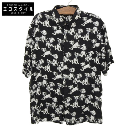 CELINE セリーヌ 総柄 犬 シャツ トップス メンズ ブラック/ホワイト 38 2C717307Q トップス