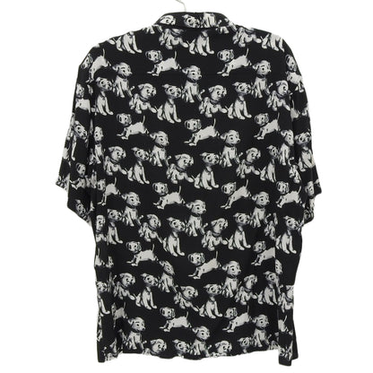 CELINE セリーヌ 総柄 犬 シャツ トップス メンズ ブラック/ホワイト 38 2C717307Q トップス