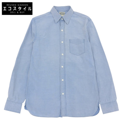 Cotton Chambray Shirt Top Men's Light Blue S Top S 170/92A Men's