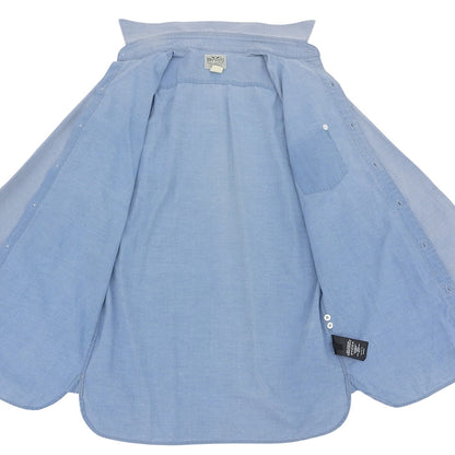 Cotton Chambray Shirt Top Men's Light Blue S Top S 170/92A Men's