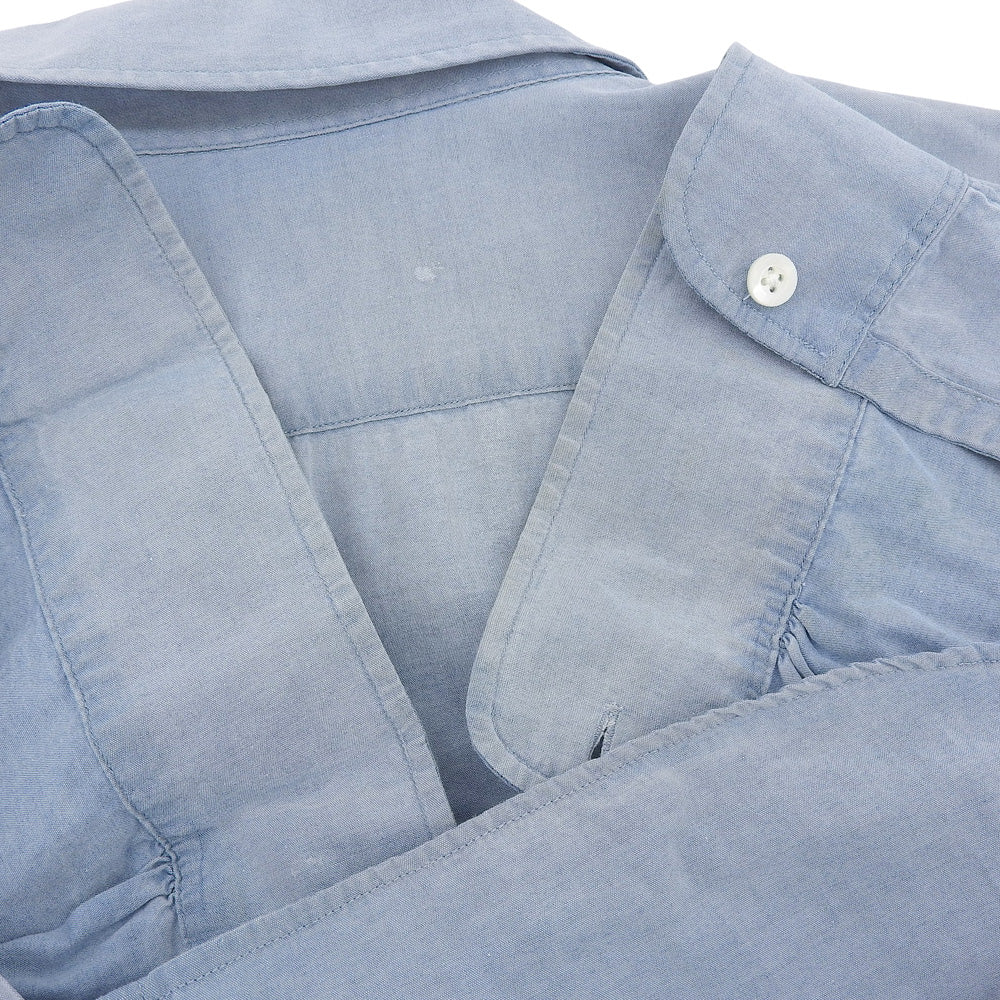 Cotton Chambray Shirt Top Men's Light Blue S Top S 170/92A Men's