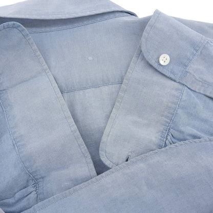 Cotton Chambray Shirt Top Men's Light Blue S Top S 170/92A Men's