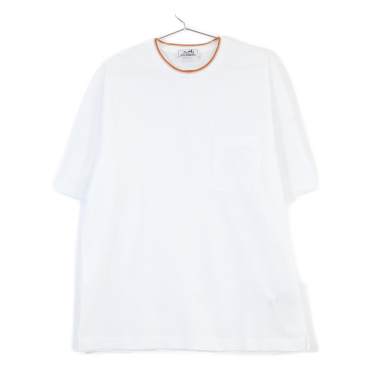 HERMES Almost New 467990HA Saddle Stitch Cotton Top