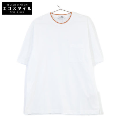 HERMES Almost New 467990HA Saddle Stitch Cotton Top